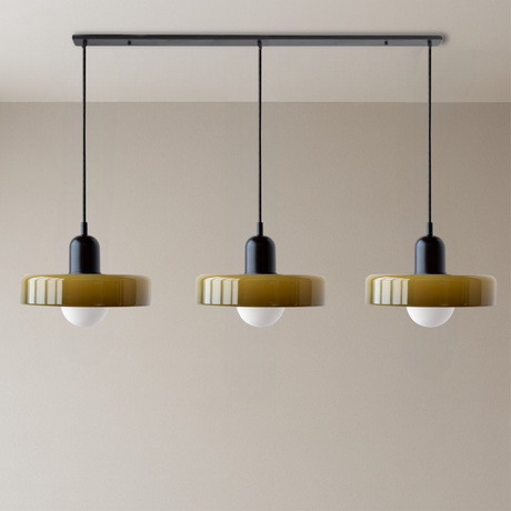 Modern Pendant Light  Triple Glass Shade Bauhaus Design - Product detail 9