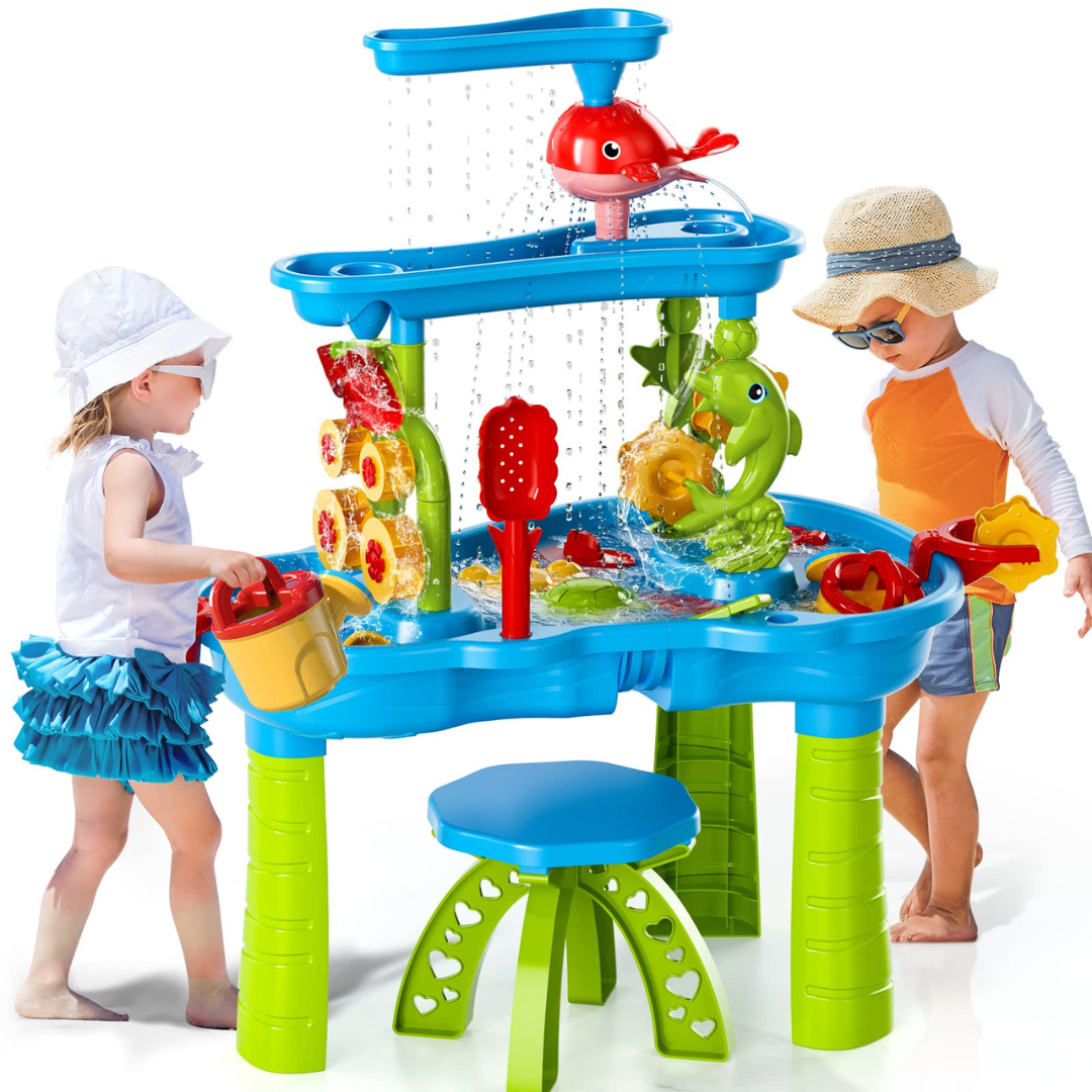 Kids Sand Water Table  Interactive Play Station With 15 Accessories - Product showcase