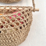 Woven Wall Storage Basket  3-Tier Macrame Design - Product detail 5