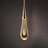 Modern Wall Sconce  Glass Teardrop With Gold Accents - Product example