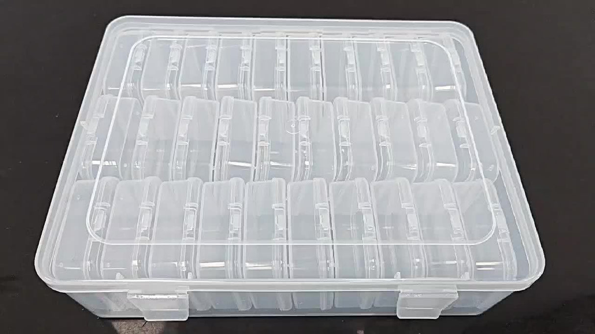 Craft Storage Organizer  30 Clear Compartment Box Set - Product detail 4