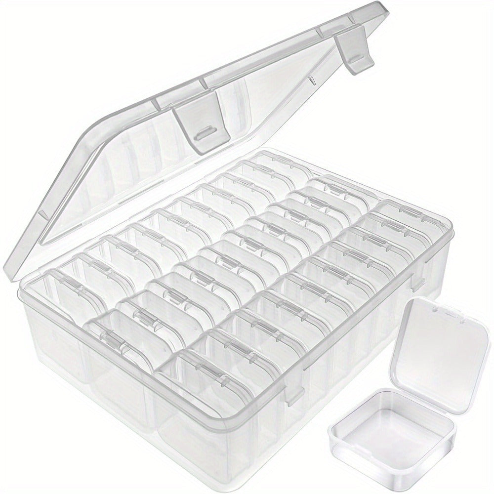 Craft Storage Organizer  30 Clear Compartment Box Set - Product example