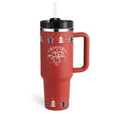 Insulated Travel Mug  Leopard Print Design with Handle  Straw - Product detail 19