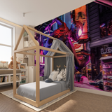 Superhero Mural Wallpaper | Spider-Man Night City Scene