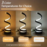 Modern Spiral Table Lamp  LED Touch Dimming Design - Product example
