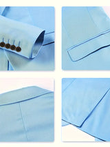 Modern Slim Fit Suit  Sky Blue Two-Piece Business Attire - Product example