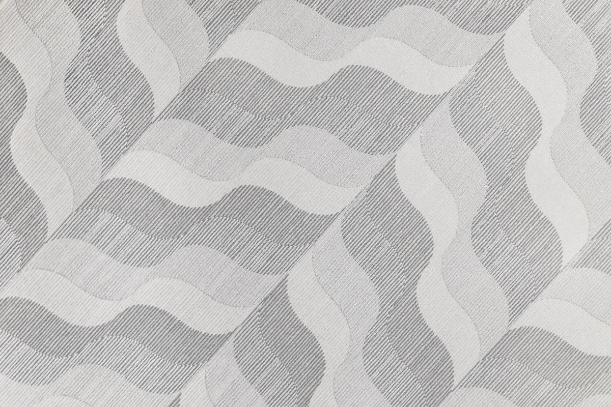 Abstract Mural Wallpaper | Wavy Geometric Grey Design