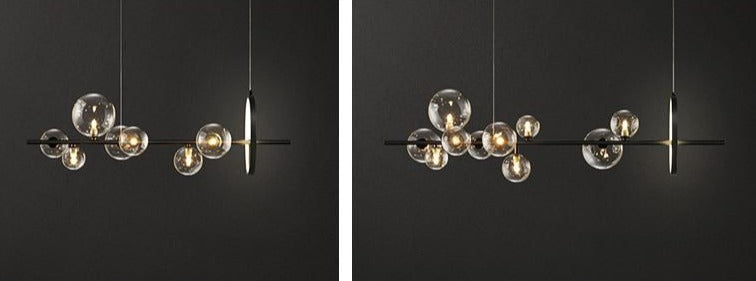 Modern Bubble Chandelier  Glass Globe Linear Pendant Light - Product detail 9