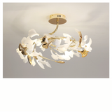 Ginkgo Leaf Ceiling Light  Gold Frame Ceramic Leaf Design - Product detail 7
