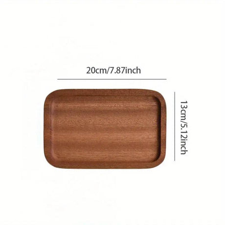 Minimalist Wooden Serving Tray  Oval Solid Wood Design - Product detail 5