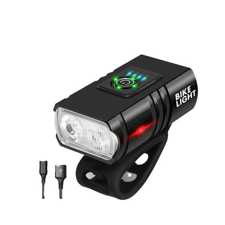 LED Bike Light Set  1500 Lumens USB Rechargeable Front and Rear - Product showcase