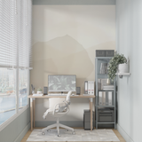 Mountain Mural Wallpaper | Minimalist Beige Abstract Design