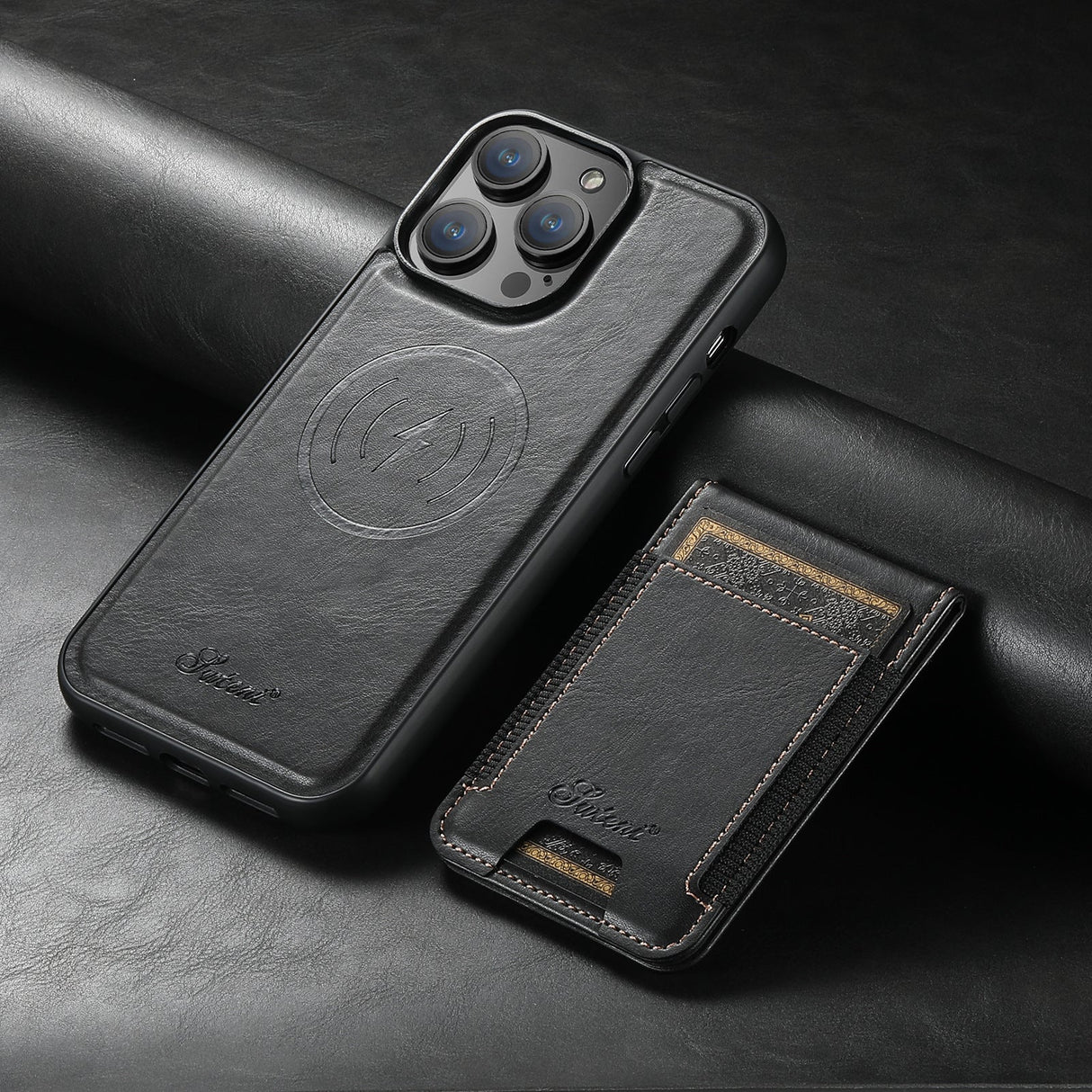 Leather Phone Wallet Case  Premium Card Holder Design - Product detail 6