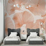 Floral Mural Wallpaper | Large Scale Terracotta Petals