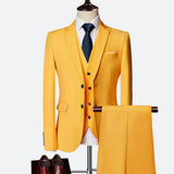 Modern Slim Fit Three-Piece Suit  Sky Blue Cotton Blend - Product detail 15