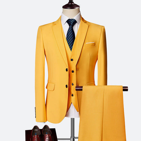 Modern Slim Fit Three-Piece Suit  Sky Blue Cotton Blend - Product detail 15