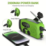 Emergency Radio Power Bank  Solar Hand Crank FM NOAA Receiver - Detailed view