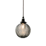Vintage Glass Pendant Light  Leaf Pattern Globe Design - Product detail 8