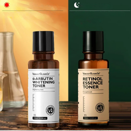 Advanced Dual Toner Set  Arbutin  Retinol Anti-Aging Formula - Product showcase