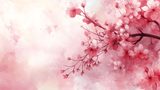 Cherry Blossom Mural Wallpaper | Japanese Watercolor Design