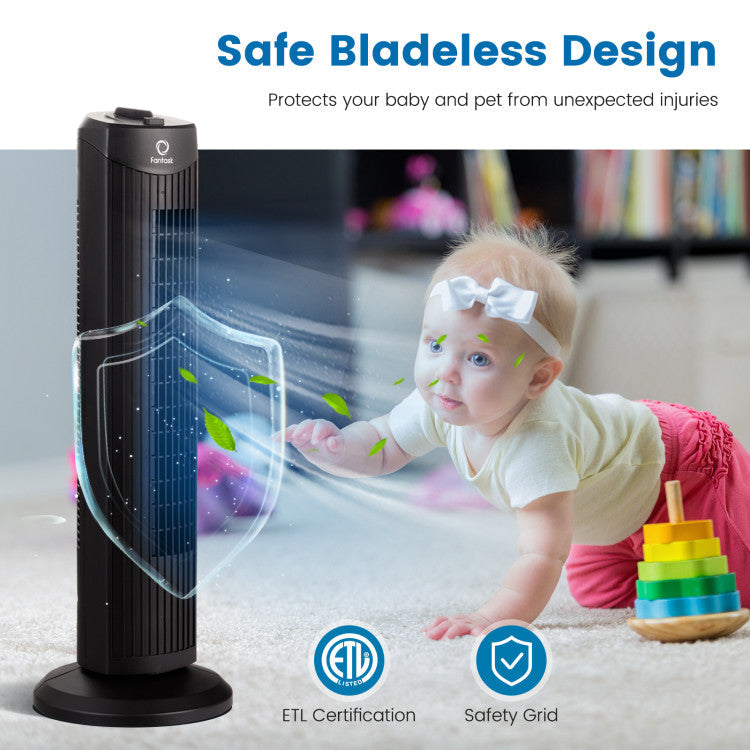 Quiet Tower Fan  28-Inch Bladeless Oscillating Design - Product detail 8