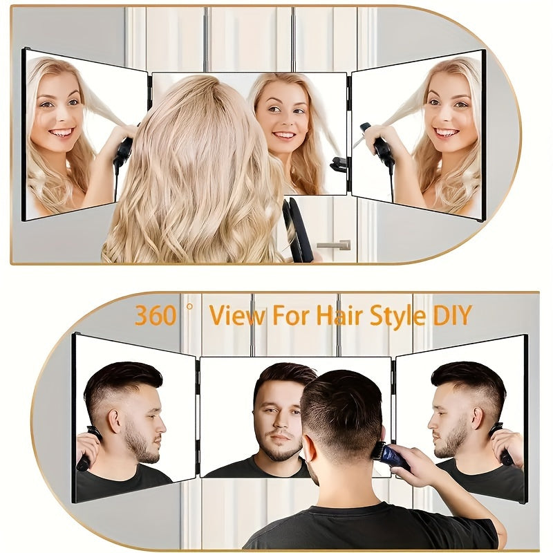3-Panel Wall Mirror  Adjustable Height Rotating Design - Product example