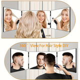 3-Panel Wall Mirror  Adjustable Height Rotating Design - Product example