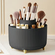 Modern Makeup Storage  Rotating Cosmetic Organizer with Gold Accents - Detailed view