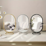 Rotating Vanity Mirror  Oval Metal Frame Design - Product detail 4