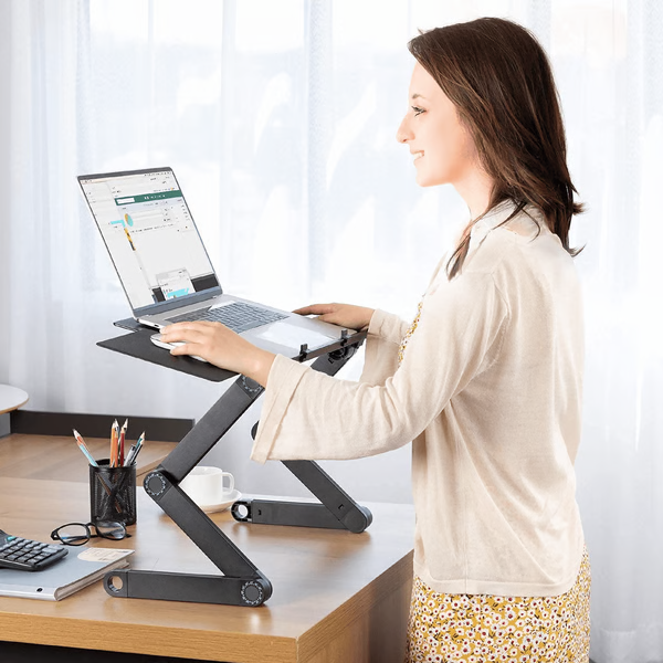 Ergonomic Laptop Stand  360 Adjustable Height Desktop Riser - Product showcase