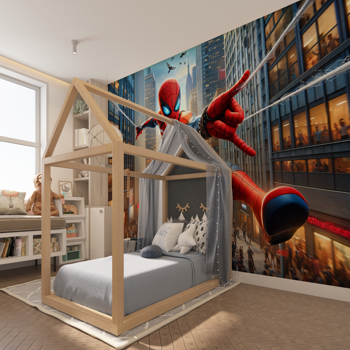 Superhero Mural Wallpaper | Spider-Man City Adventure