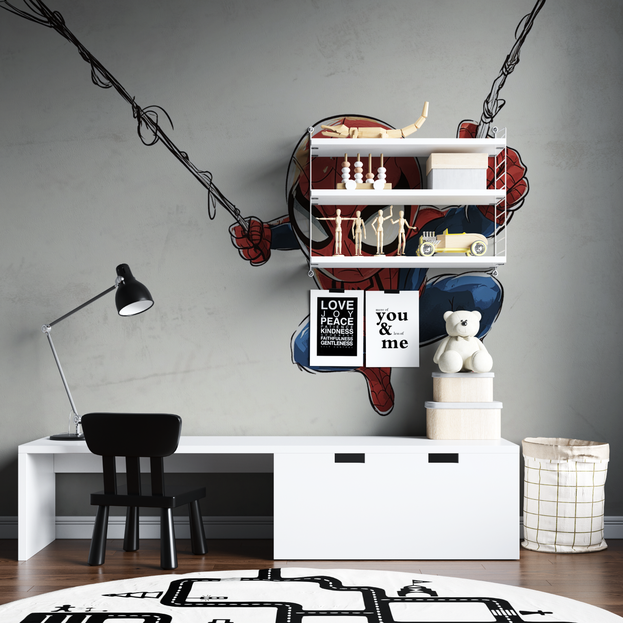 Kids Mural Wallpaper | Spider-Man Comic Hero Design