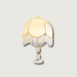 Traditional Table Lamp  Marble Base with Fringe Shade - Product showcase