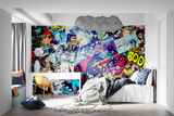 Comics Mural Wallpaper | Superhero Collage Design