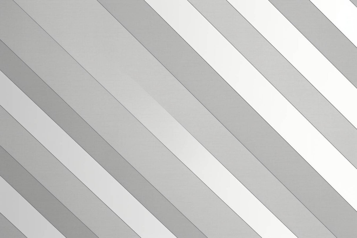 Geometric Mural Wallpaper | Modern Diagonal Stripes in Grey