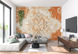 Vintage Mural Wallpaper | Terracotta Arabesque Pattern