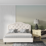 Mountain Mural Wallpaper | Misty Green Landscape with White Waves