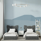 Mountain Mural Wallpaper | Minimalist Blue Design