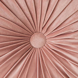 Round Velvet Cushion  Pleated Design with Center Button - Product detail 4