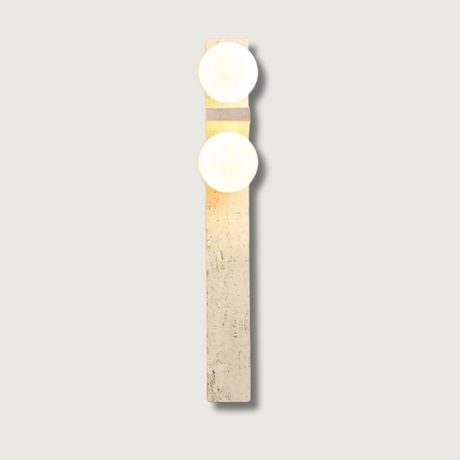 Modern LED Wall Light  Natural Stone Dual Globe Design - Product showcase