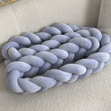 Braided Floor Cushion  Chunky Knit Design in Cream - Product detail 8