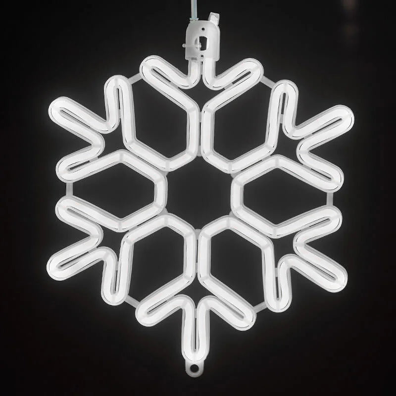 Snowflake LED String Lights  Outdoor Winter Holiday Decor - Detailed view