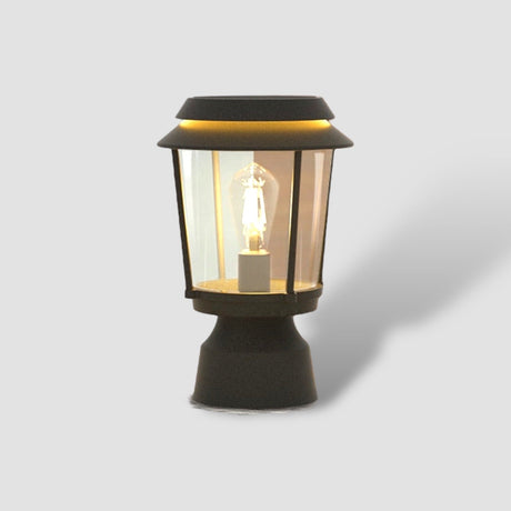 Solar Garden Post Light  Lantern Style Glass Panel Design - Product detail 12