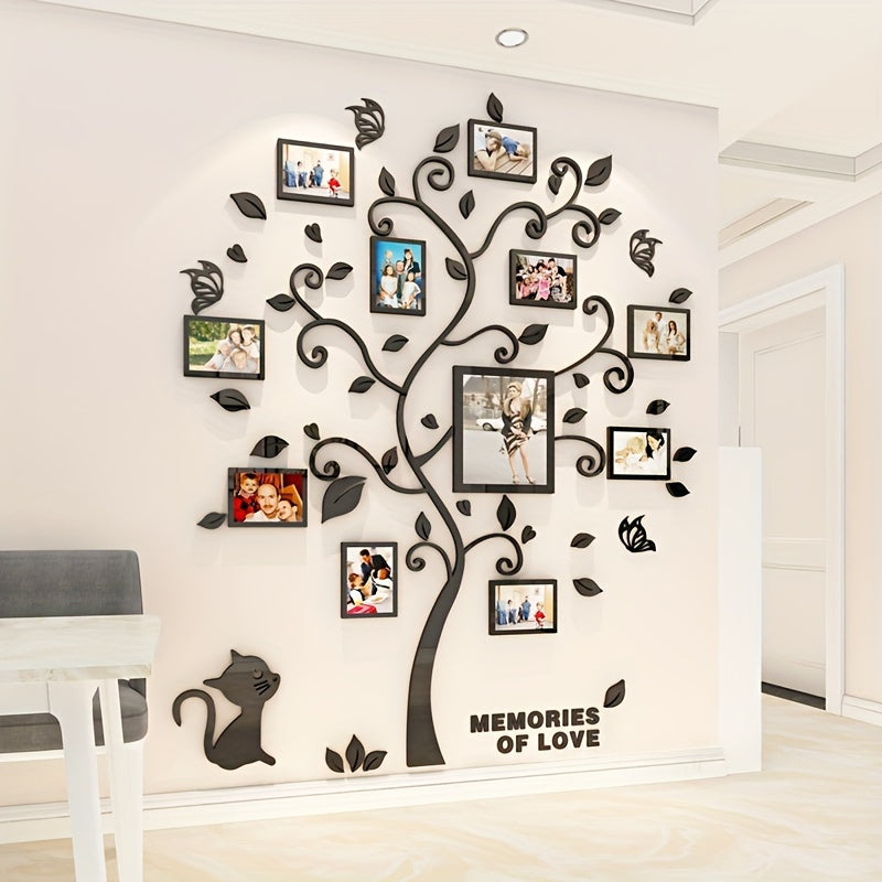 Family Photo Tree Wall Decal  3D Acrylic Frame Display - Product example