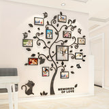 Family Photo Tree Wall Decal  3D Acrylic Frame Display - Product example
