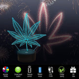3D Illusion Night Lamp  Multi-Color LED Leaf Design - Product detail 8