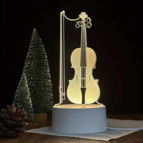 Musical Accent Lamp  3D Cello Design LED Light - Product detail 6
