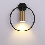 Modern Circle Wall Light  Minimalist Black Metal Design - Product detail 8