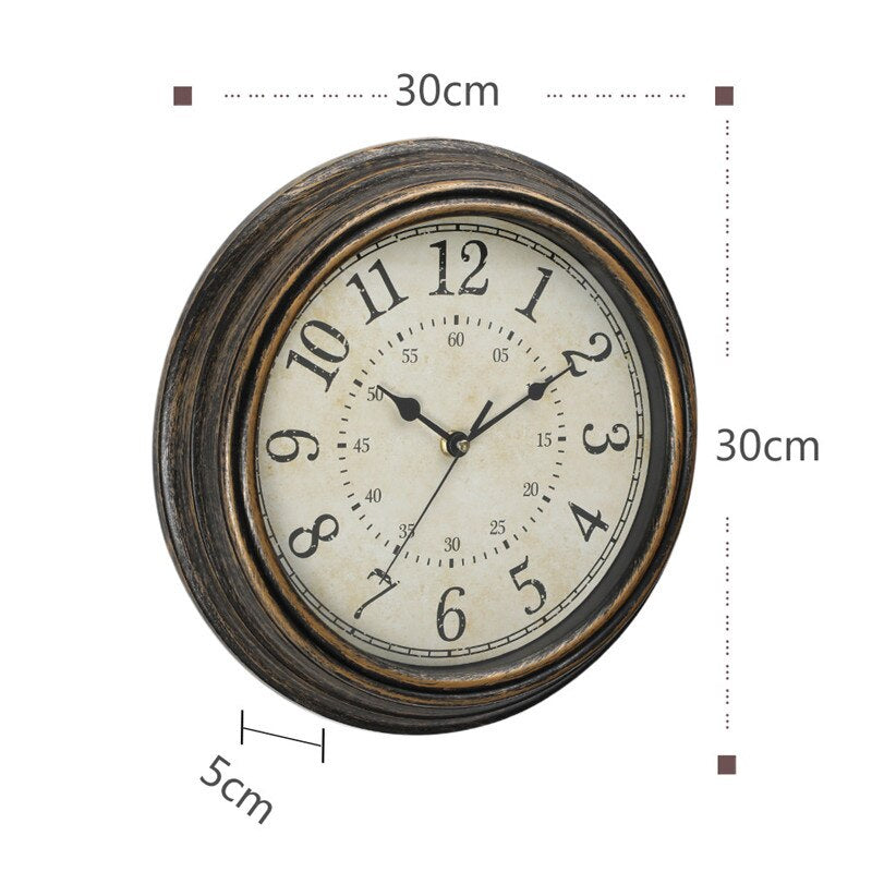 Vintage Wall Clock  Antique Bronze Frame Design - Product example