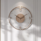 Scandinavian Wall Clock  Minimalist Wood Design - Product example